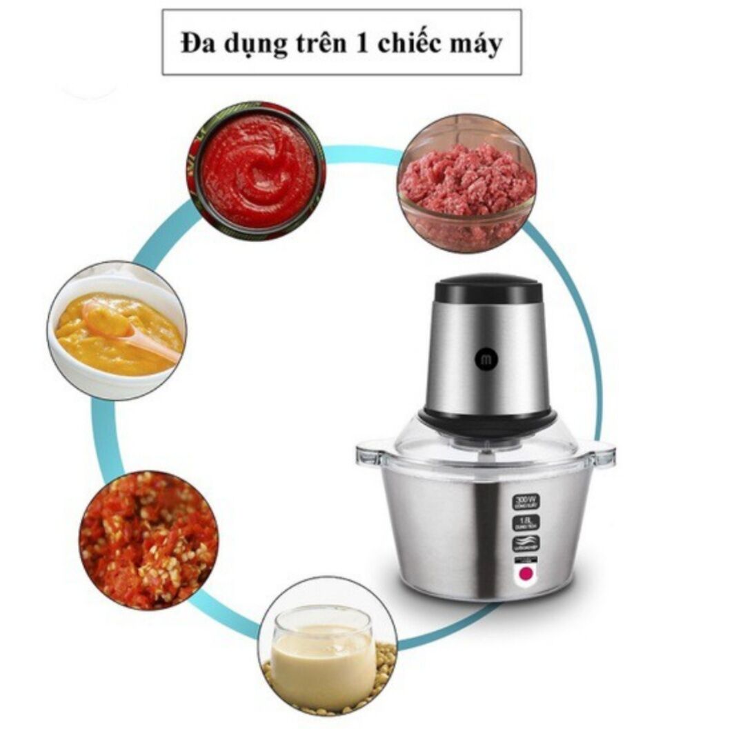 MÁY XAY THỊT ĐA NĂNG FOOD PROCESSOR CỐI INOX 2 LÍT