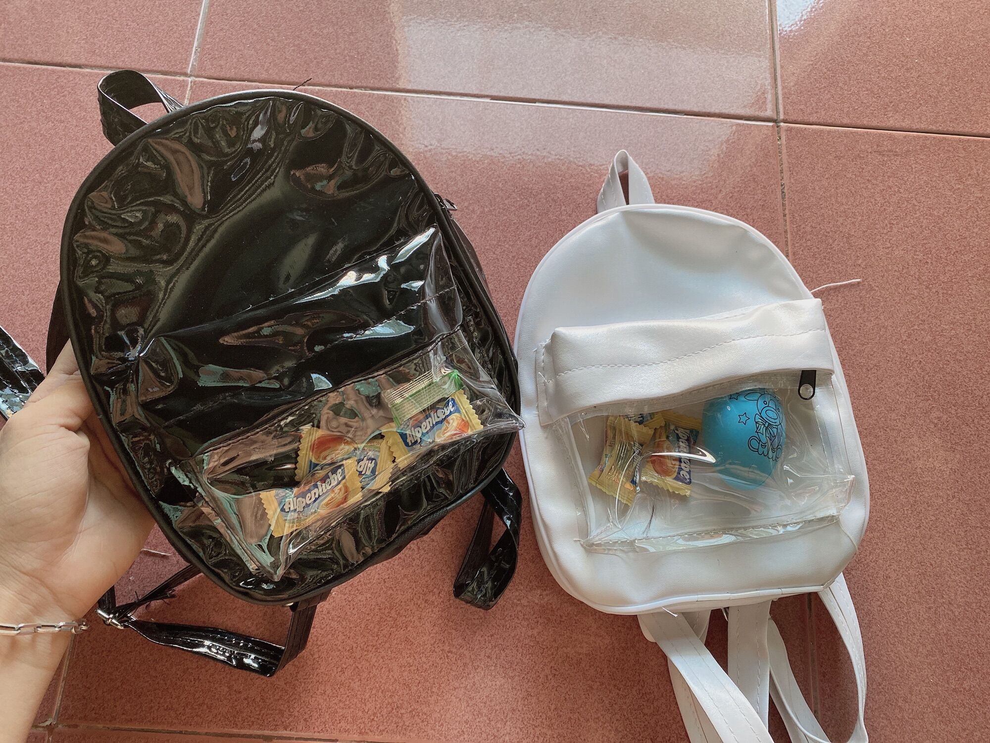 Balo mini da bóng túi trong suốt