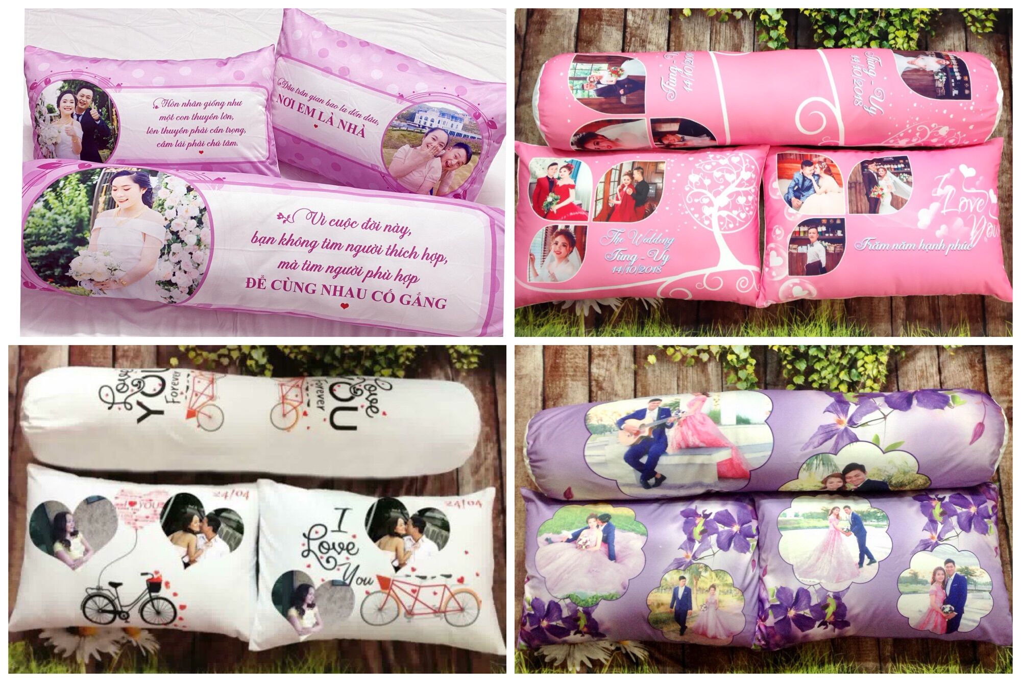 Vỏ gối in hình theo yêu cầu