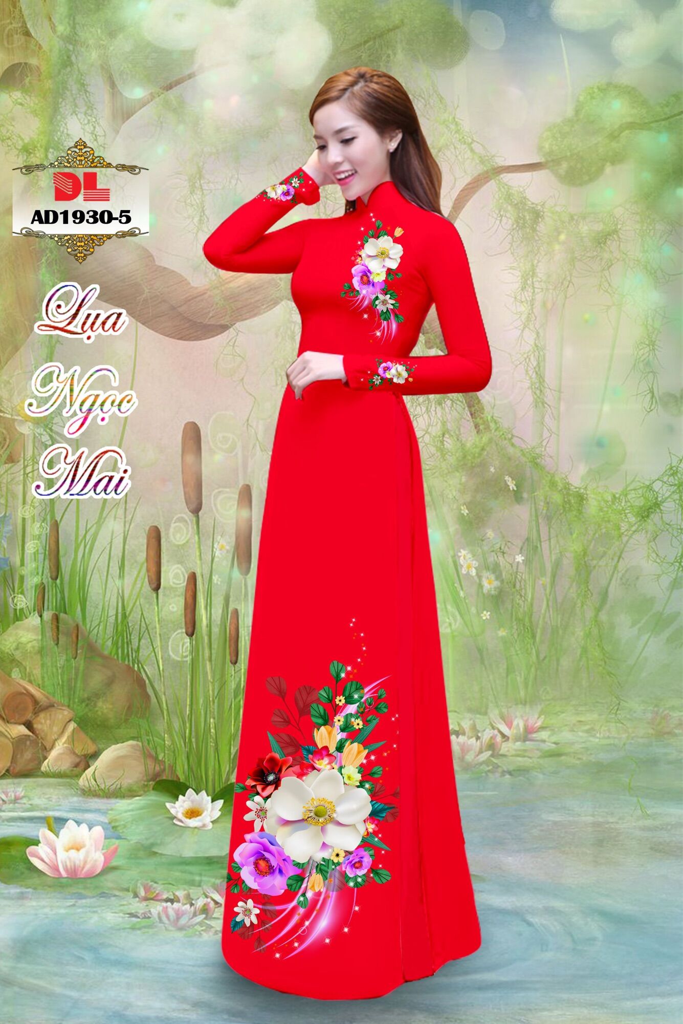 Vải áo dài in hoa