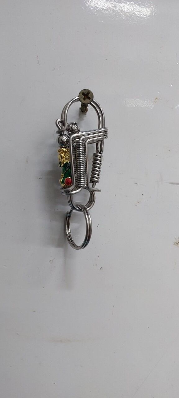 Móc khóa inox phối tỳ hưu đẹp mắt