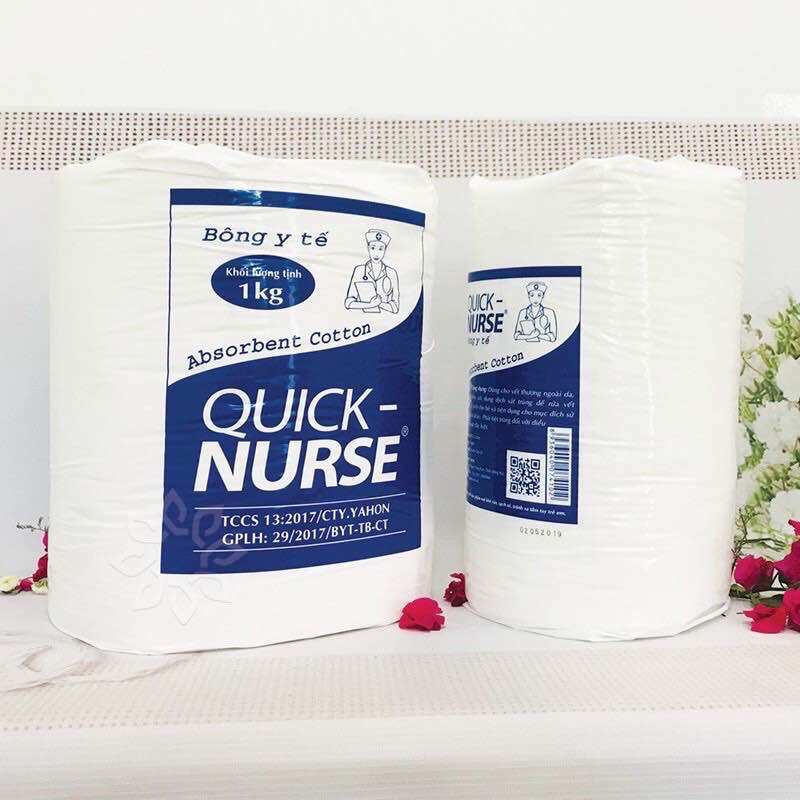 Bông gòn y tế dạng cuộn quick nurse 500g 1kg