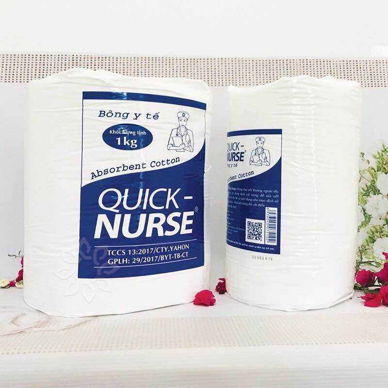 Bông gòn y tế dạng cuộn QUICK NURSE 100gr 500gr 1kg