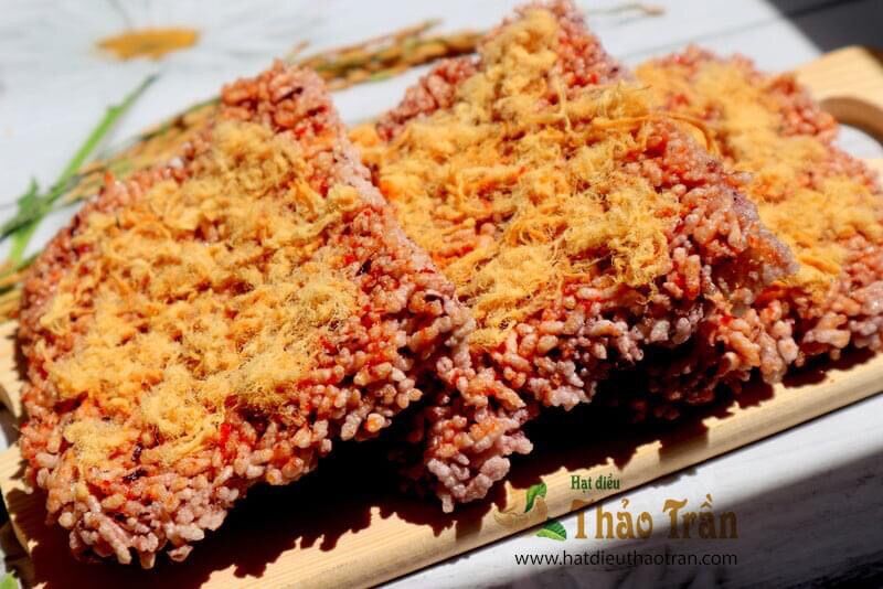 1kg CƠM CHÁY Gạo Lứt chà bông heo