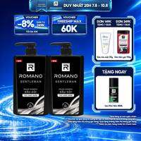 Combo 2 Dầu gội Romano hương nước hoa 650g
