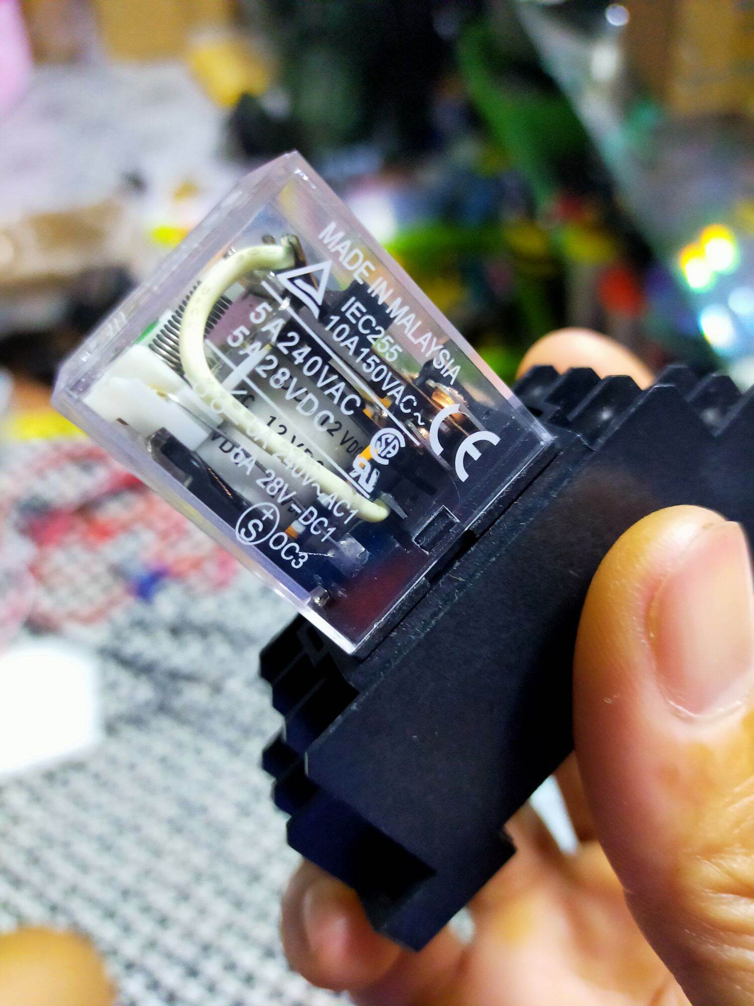 Đế + relay 8 chân 12v, đế + rờ le 8 chân 12v, đế + rờ le kiếng 8 chân 12v, đế + relay kiến 8 chân 12v, đế + ly2n omron.