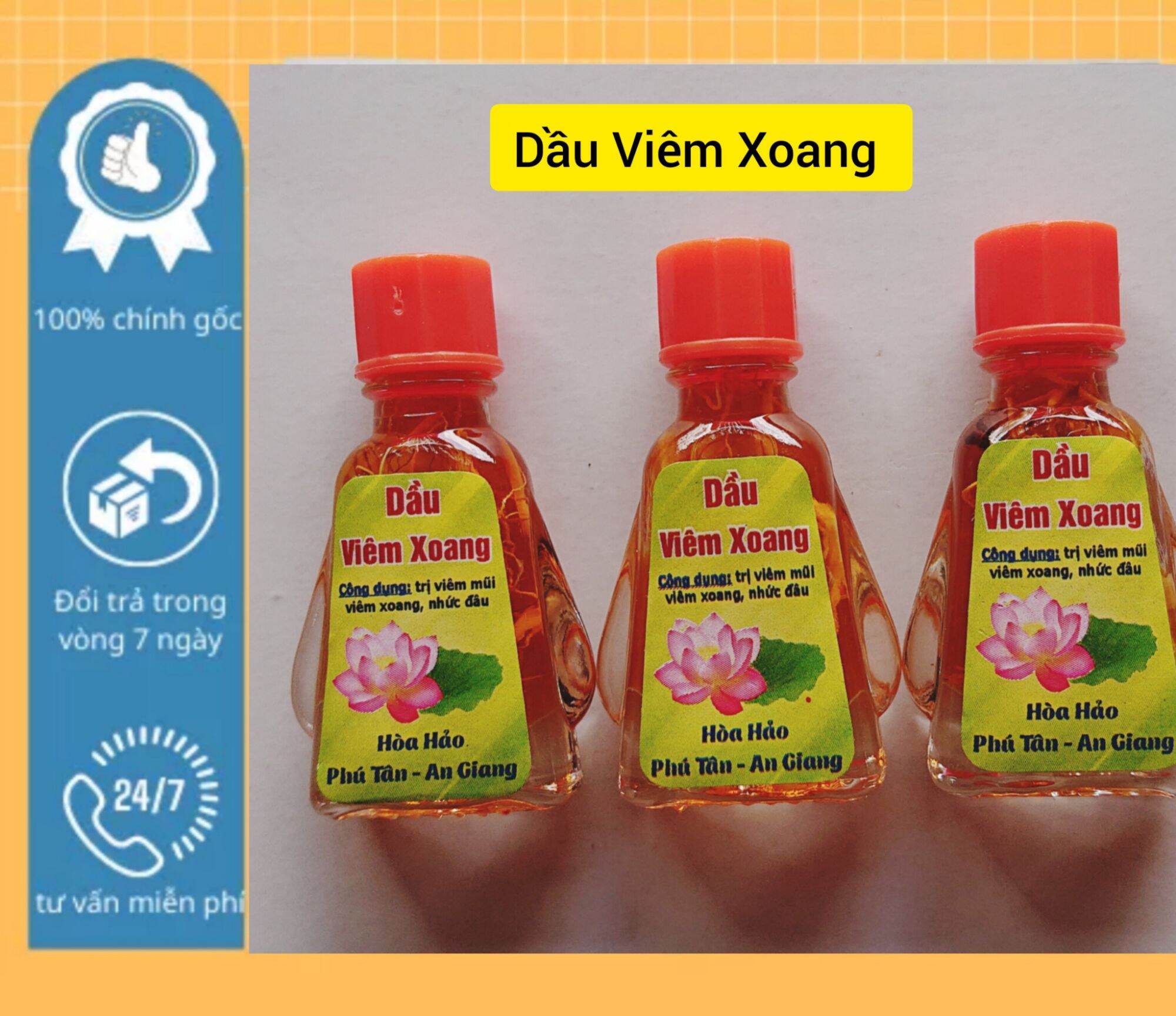 Dầu hít xoa bóp hỗ trợ điều trị viêm xoang viêm mũi dị ứng 3ml