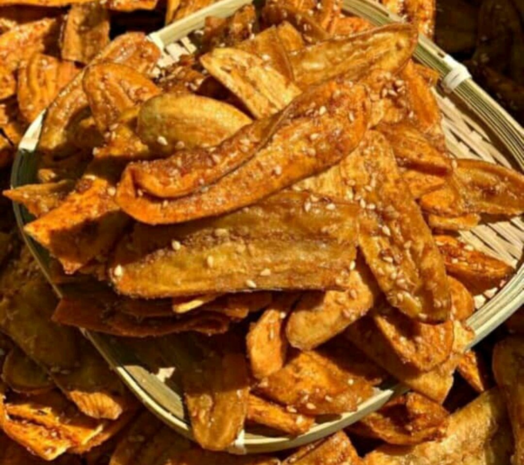 Chuối mè sấy giòn thơm ngon ngọt vừa ăn-500gram