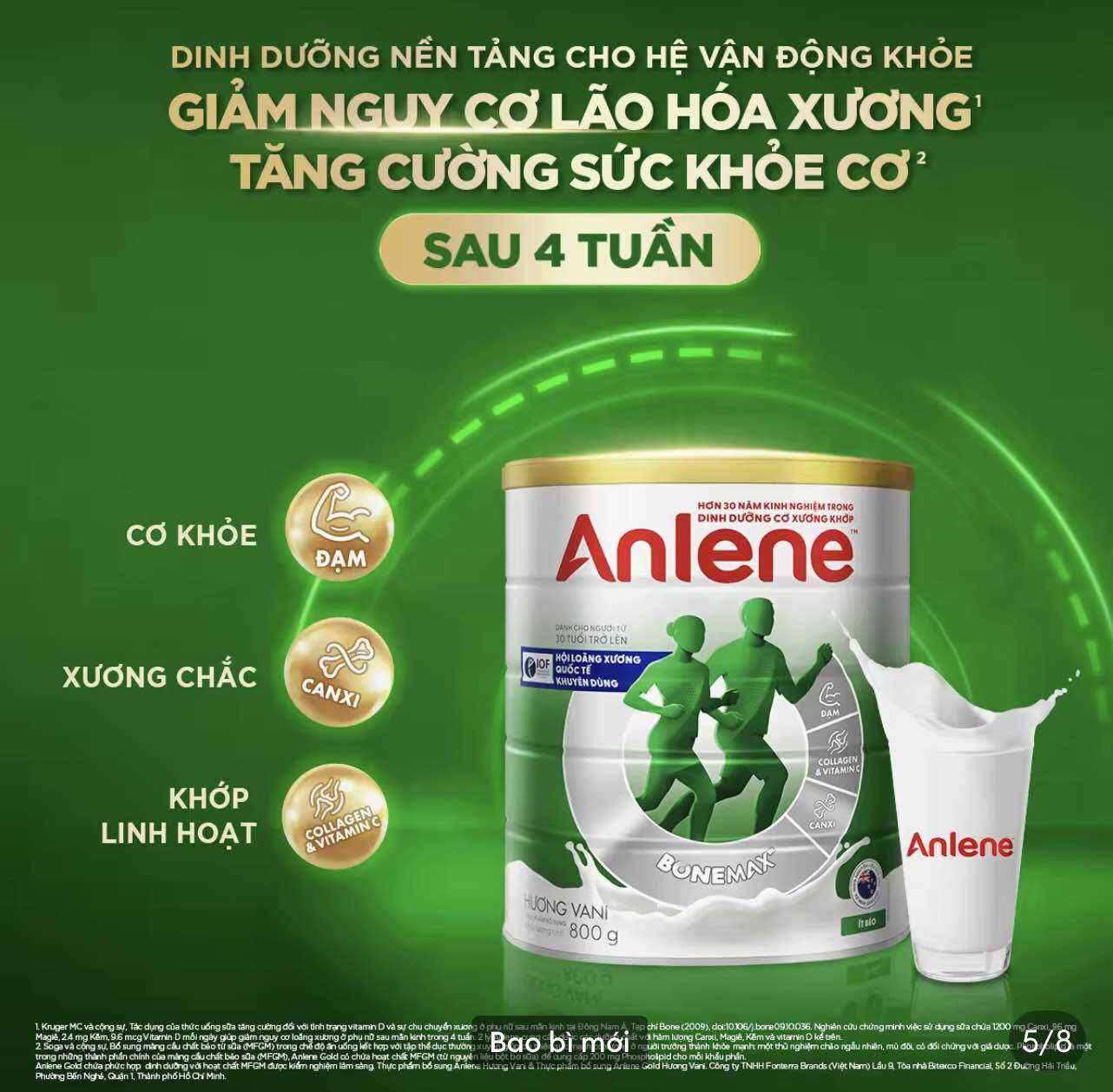 Sữa bột Anlene 3X Vanilla 800g