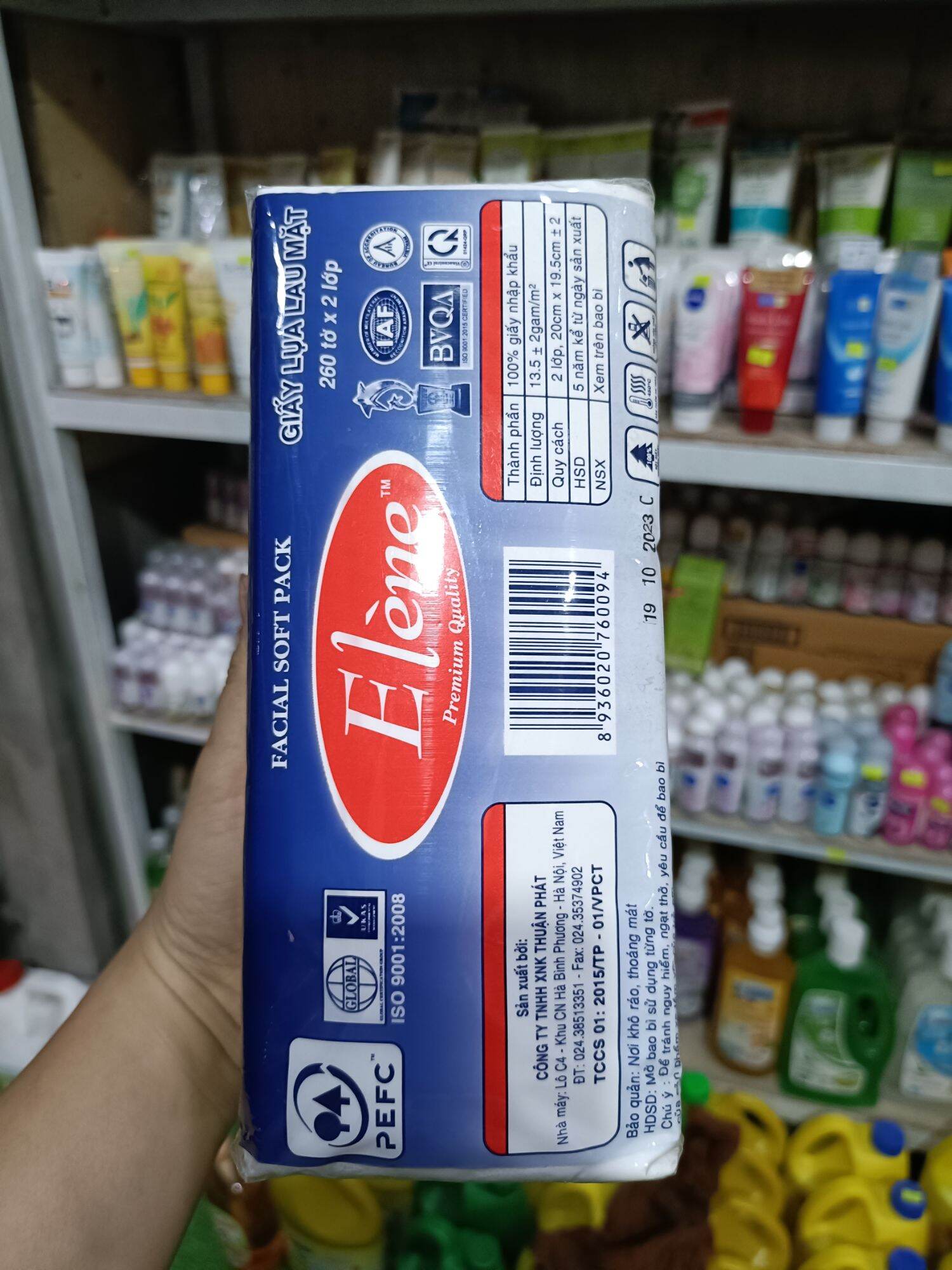 Giấy ăn rút Elene 260 tờ x 2 lớp