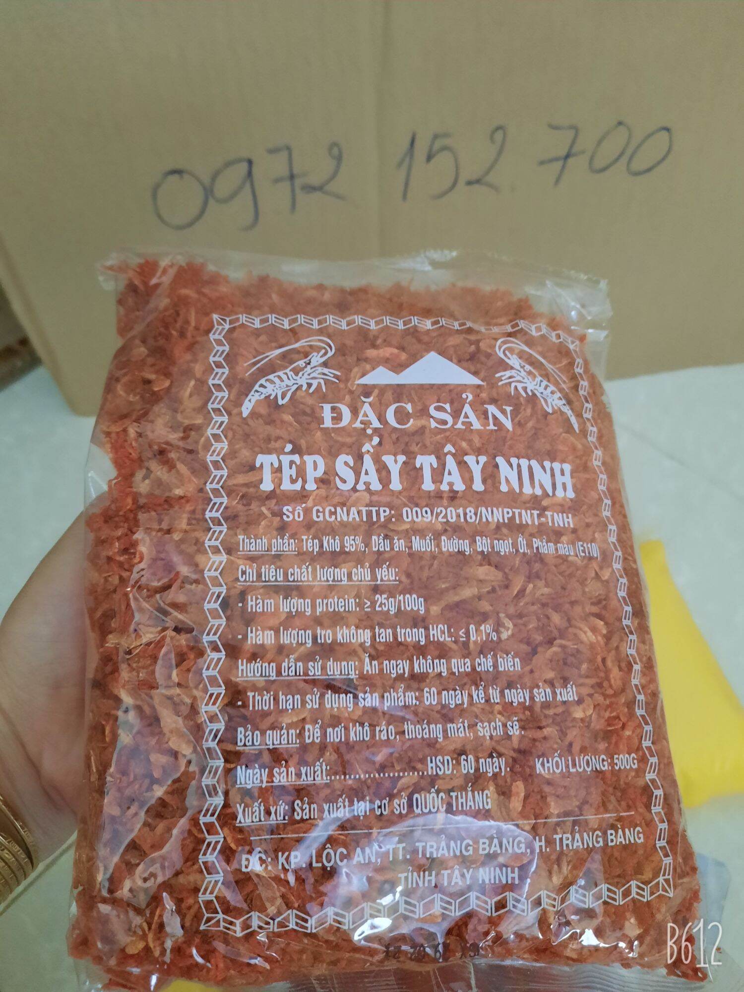 túi 500gr tép ( ruốc) sấy Tây Ninh