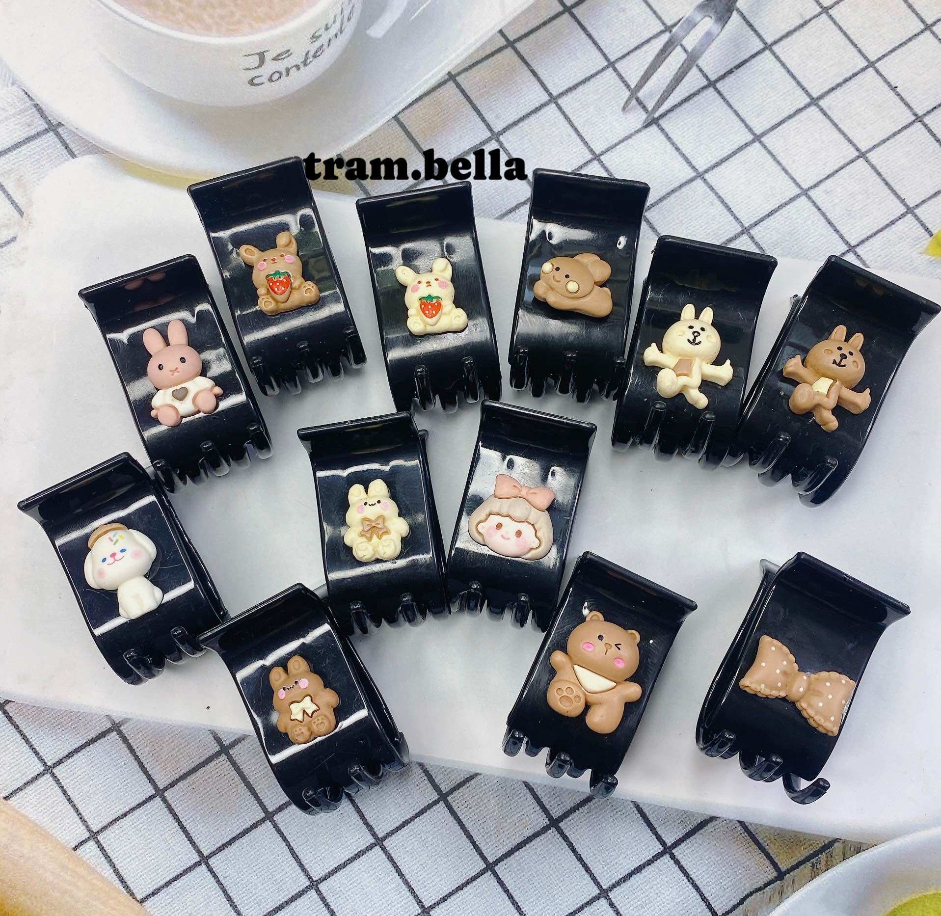 Kẹp tóc càng cua hình dễ thương kẹp càng cua 5 răng - Trâm Bella