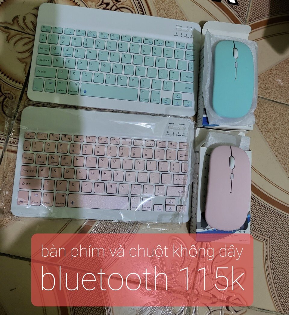 Bàn phím và chuột không dây.