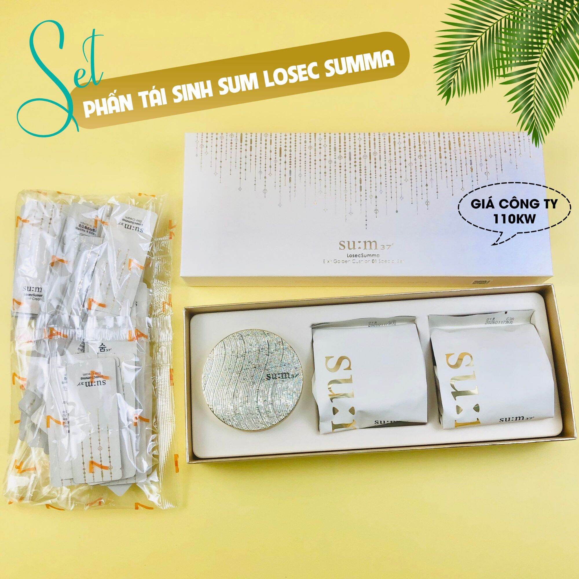 (Chính hãng) Set phấn Sum:37 vàng tái sinh Losec Summa tặng bịch kem Hàn Quốc