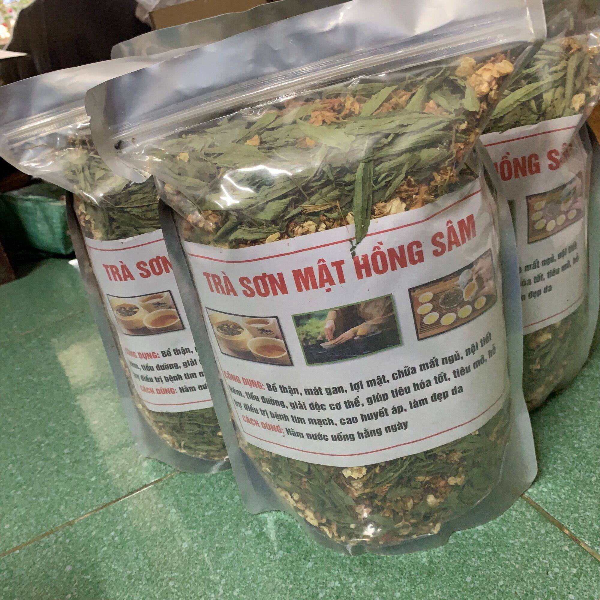 Trà Sơn mật Hồng sâm túi 1kg