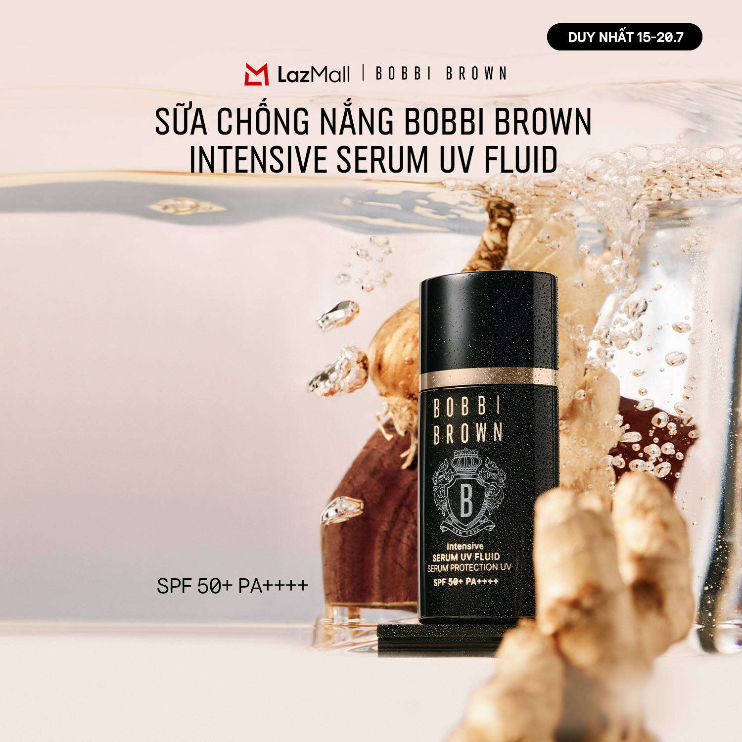 [ĐỘC QUYỀN 15-20.7] [MỚI] Sữa chống nắng Bobbi Brown Intensive Serum UV Fluid SPF 50+ PA++++ | Mỏng nhẹ, giữ da săn chắc và căng mọng