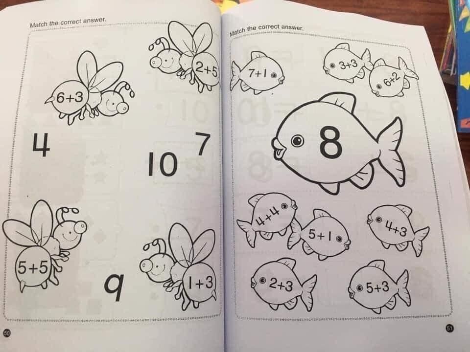 Combo 3q- preschool math toán sing cho bé mầm non