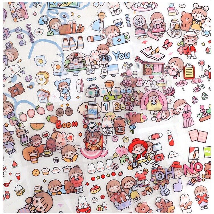 Bộ Hình Dán Sticker 25 tấm gồm 100 hình cho bé dán