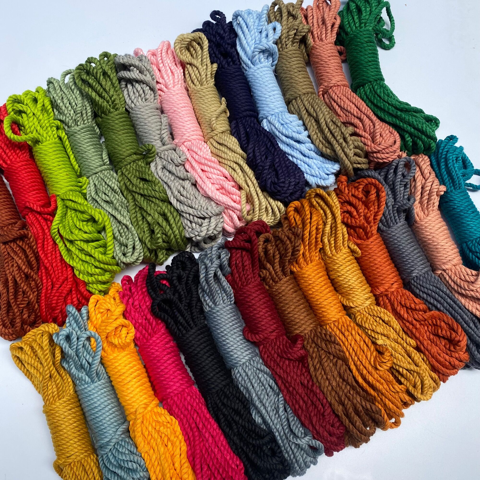 Bó 10 mét dây thừng macrame 3 xoắn size 5mm đủ màu