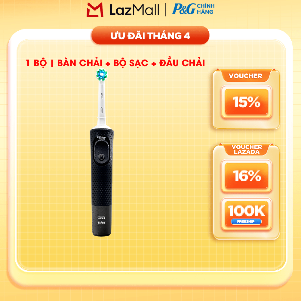 Bộ bàn chải điện Oral-B Vitality Pro Black