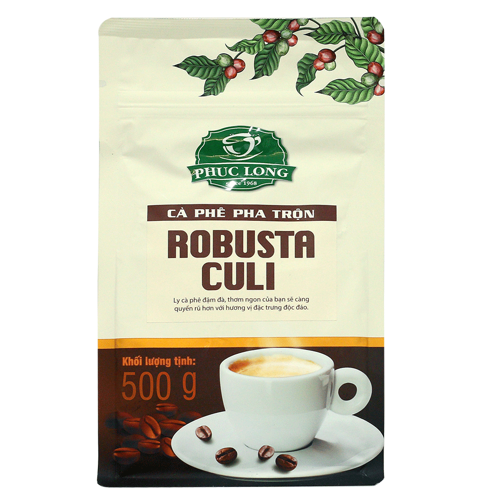  Cà phê rang pha trộn Robusta Culi 500g - Phúc Long 