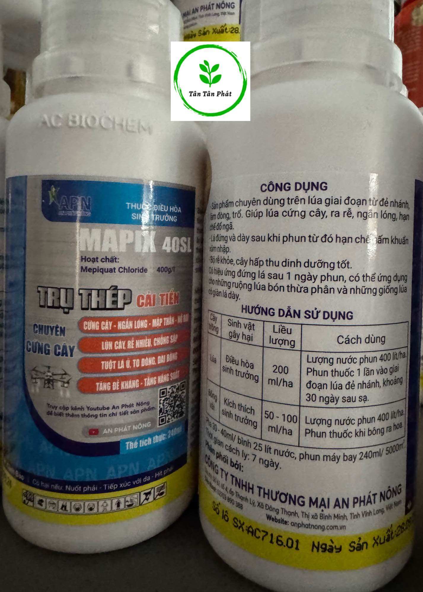 Trụ thép của An phát nông chai 240ml