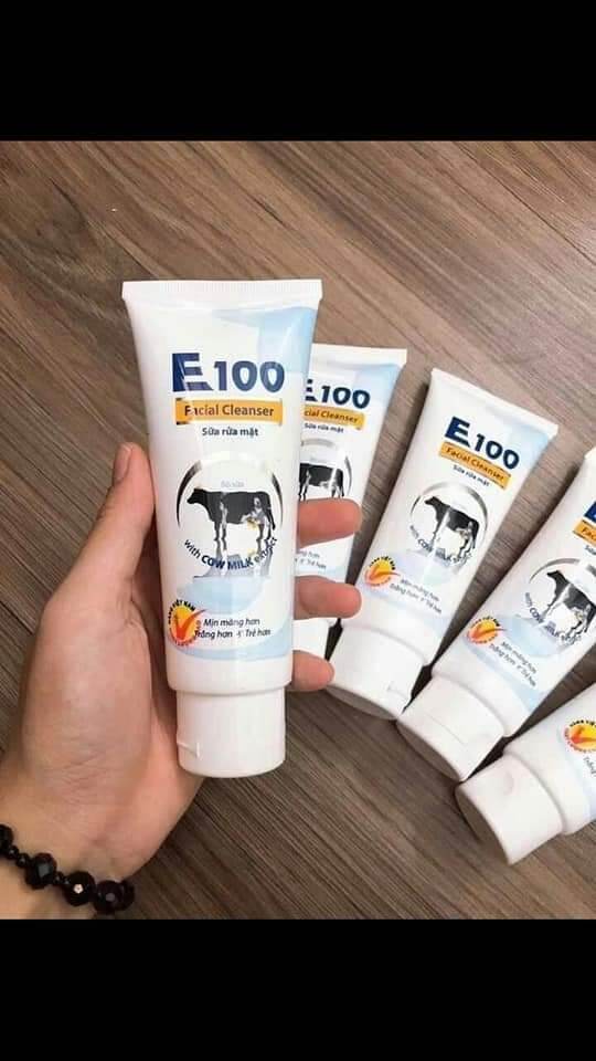 sữa rửa mặt E100 bò sữa