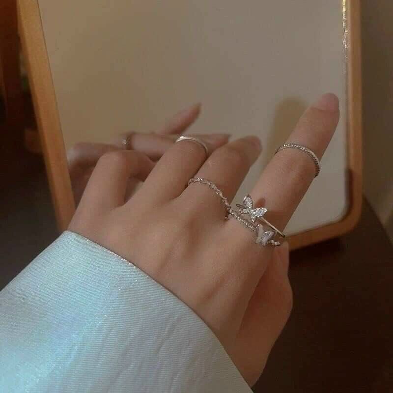 SET 4 NHẪN BƯỚM