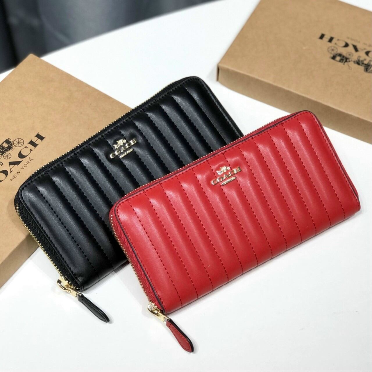 Ví C0*ACH ACCORDION ZIP WALLET da thật chuẩn xịn
