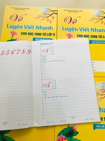 Vở luyện viết nhanh kiểu chữ sáng tạo