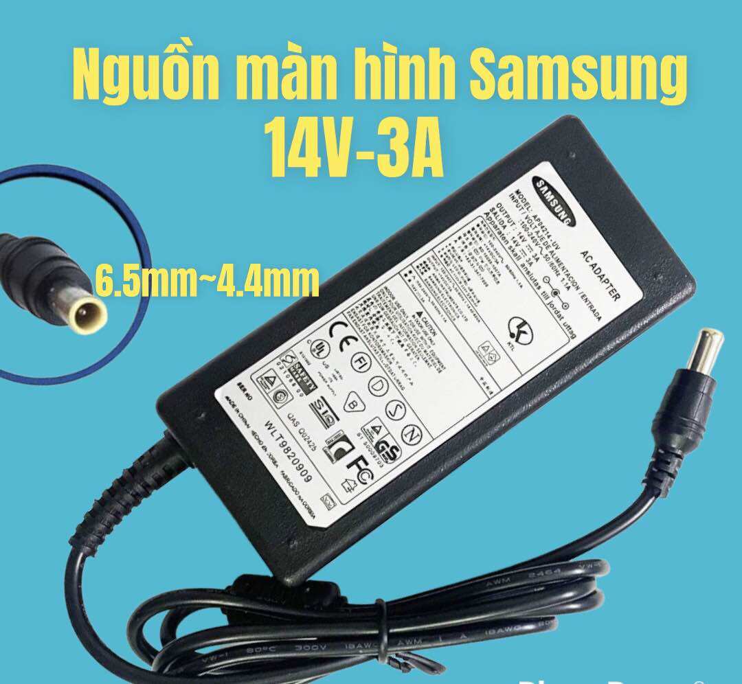 Sạc màn hình Samsung 14v 3a kèm tặng dây nguồn - nguồn adapter 14V 3A