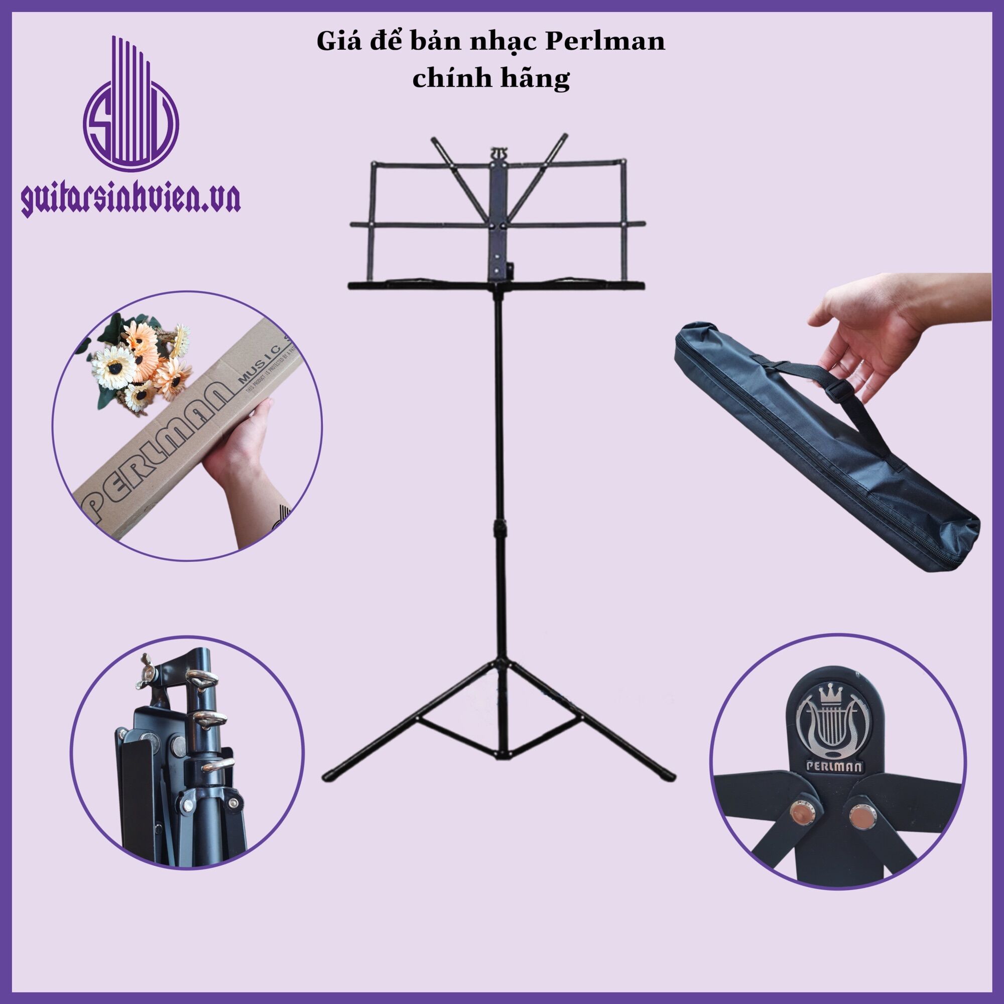 Giá nhạc Perlman đỡ sách nhạc - Loại gấp gọn - Chất lượng cao