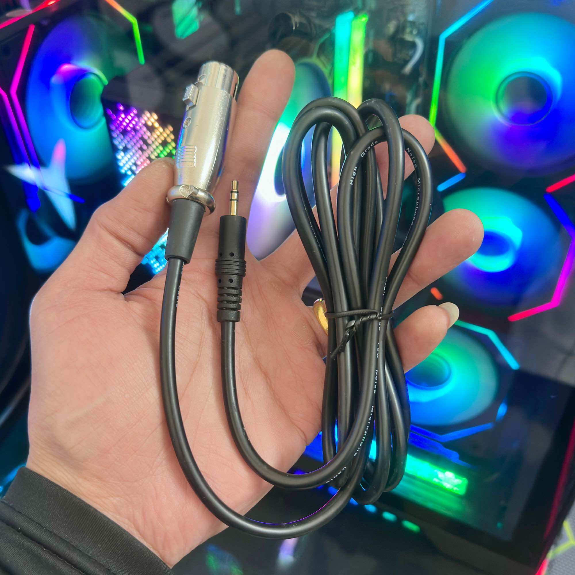 Dây mic thu âm đầu 3.5mm PREMIUM dây loại xịn cho Micro AT100 - BM800 - BM900 - LGT240 - U87 dài 1m5