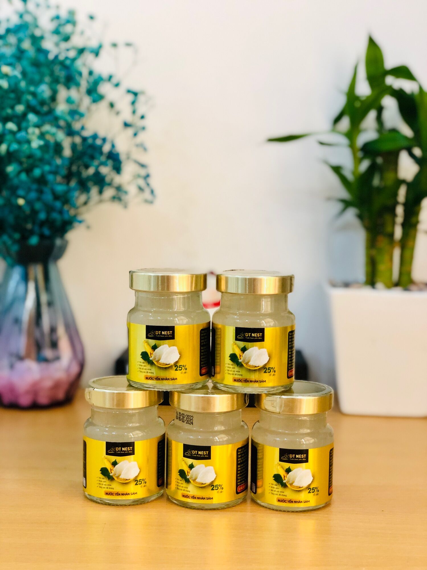 [Combo 12 hủ] Tổ yến chưng nhân sâm (25% yến)