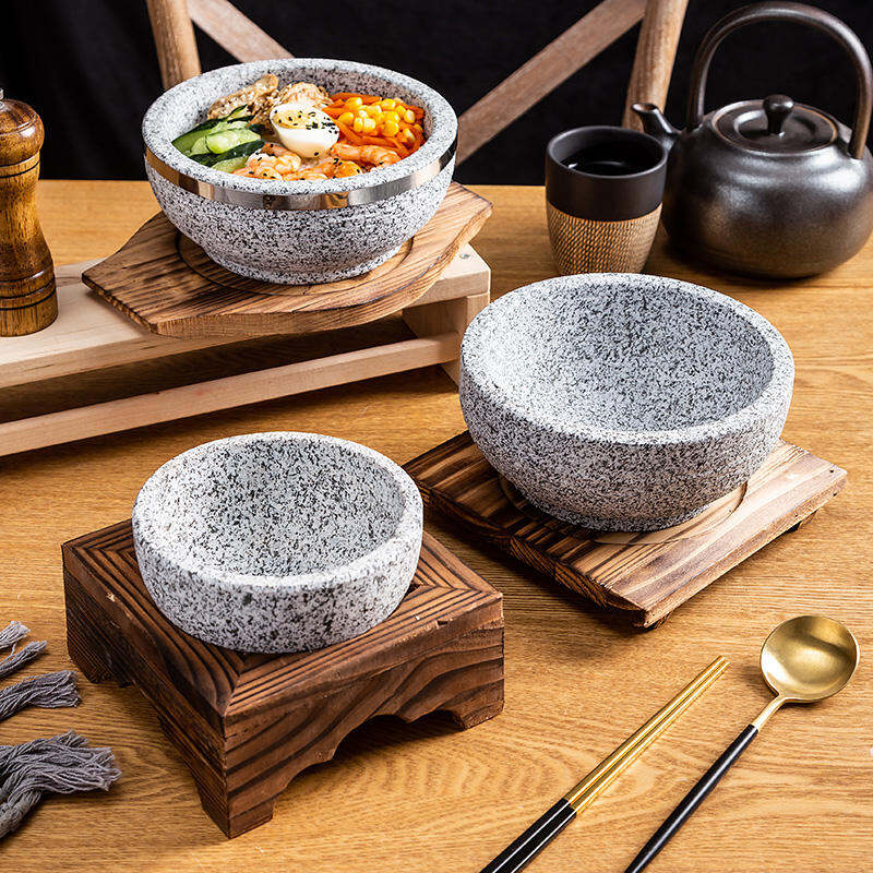 Chính Hãng Hàn Quốc Món Bibimbap Chuyên Dụng Hàn Quốc Nồi Bát Đá Nhật Bản Và Hàn Quốc, Bộ Đồ Ăn Tự Nhiên Nồi Bát