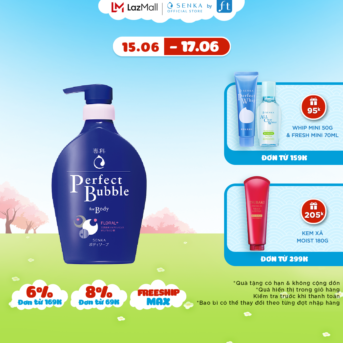 Sữa tắm dưỡng ẩm Senka Perfect Bubble 500ml