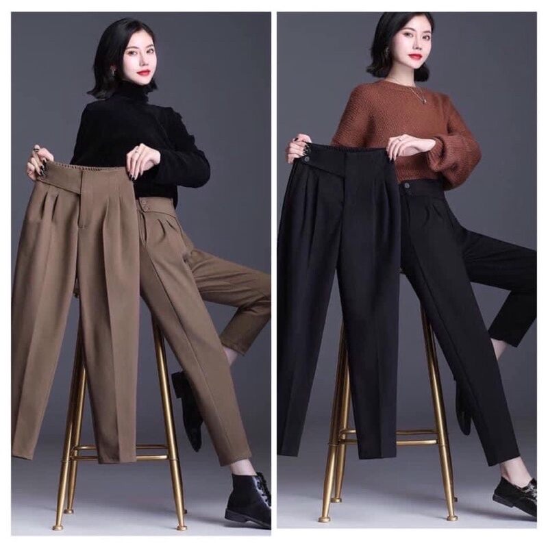Quần bagy lưng chun sau cho nữ