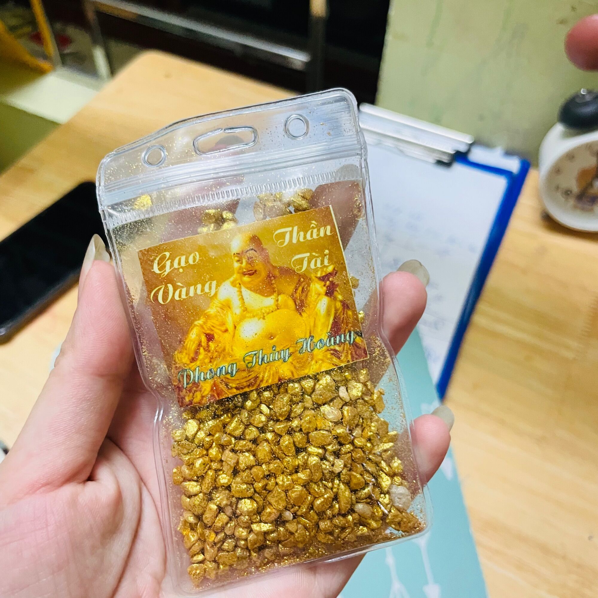Gạo thần tài, Gạo vàng thờ cúng
