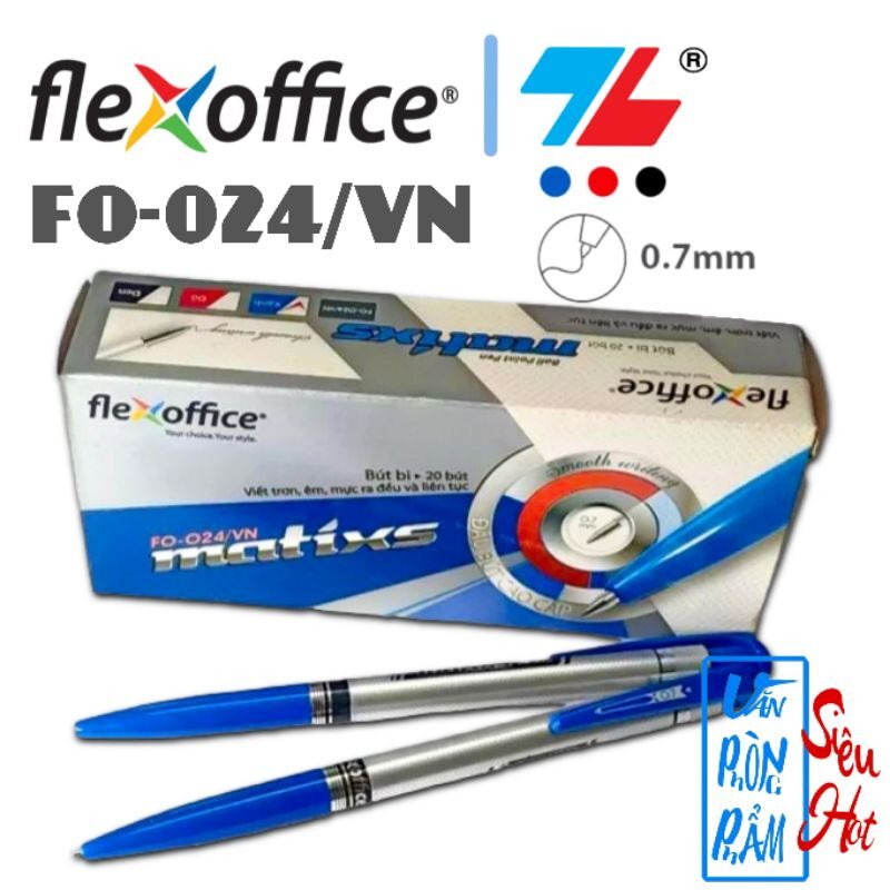 Bút bi flexoffice/ thiên long fo-024/vn, 20 cây/ hộp