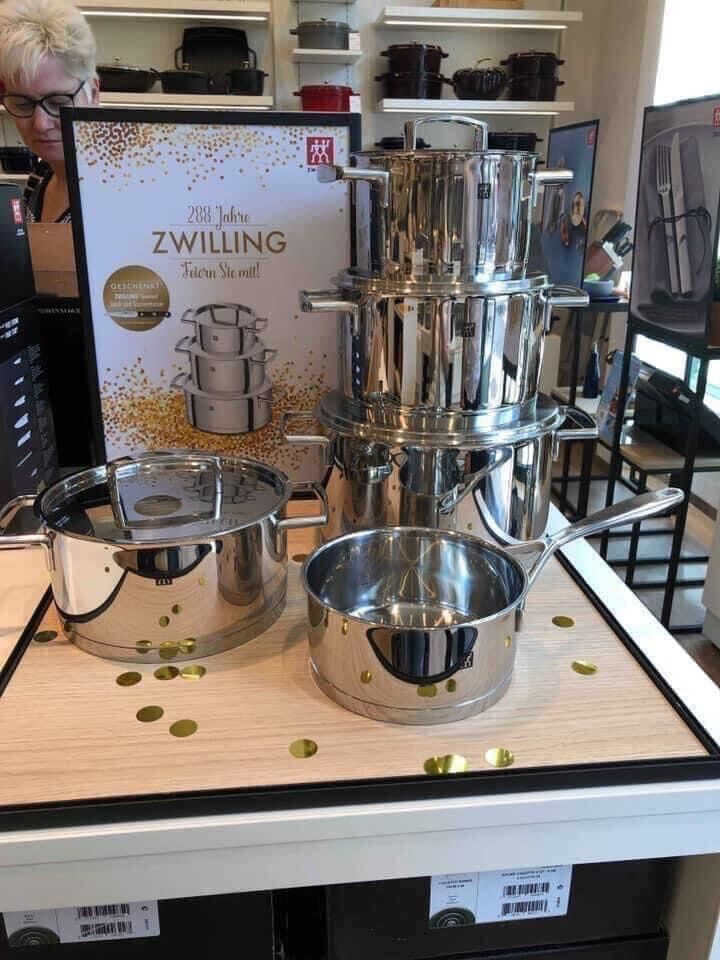 🇩🇪bộ nồi từ cao cấp zwilling passion nội địa đức bền đẹp -nắp vung inox