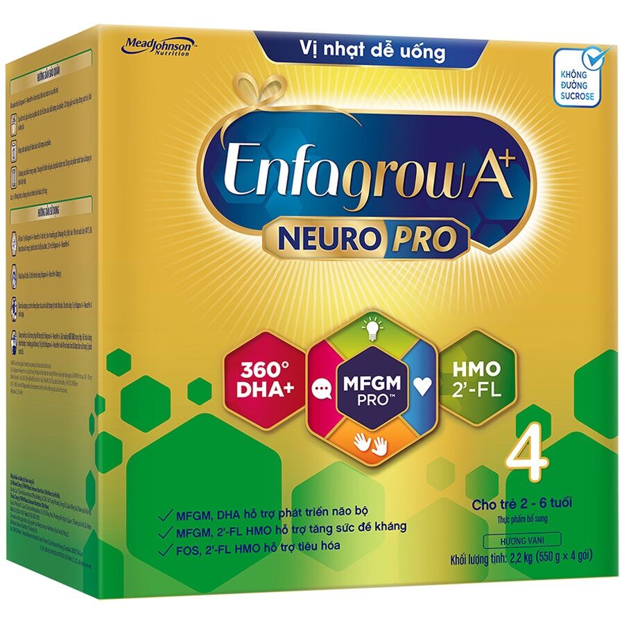 (DATE MỚI) Sữa bột Enfagrow A+ 4 2,2kg - vị nhạt