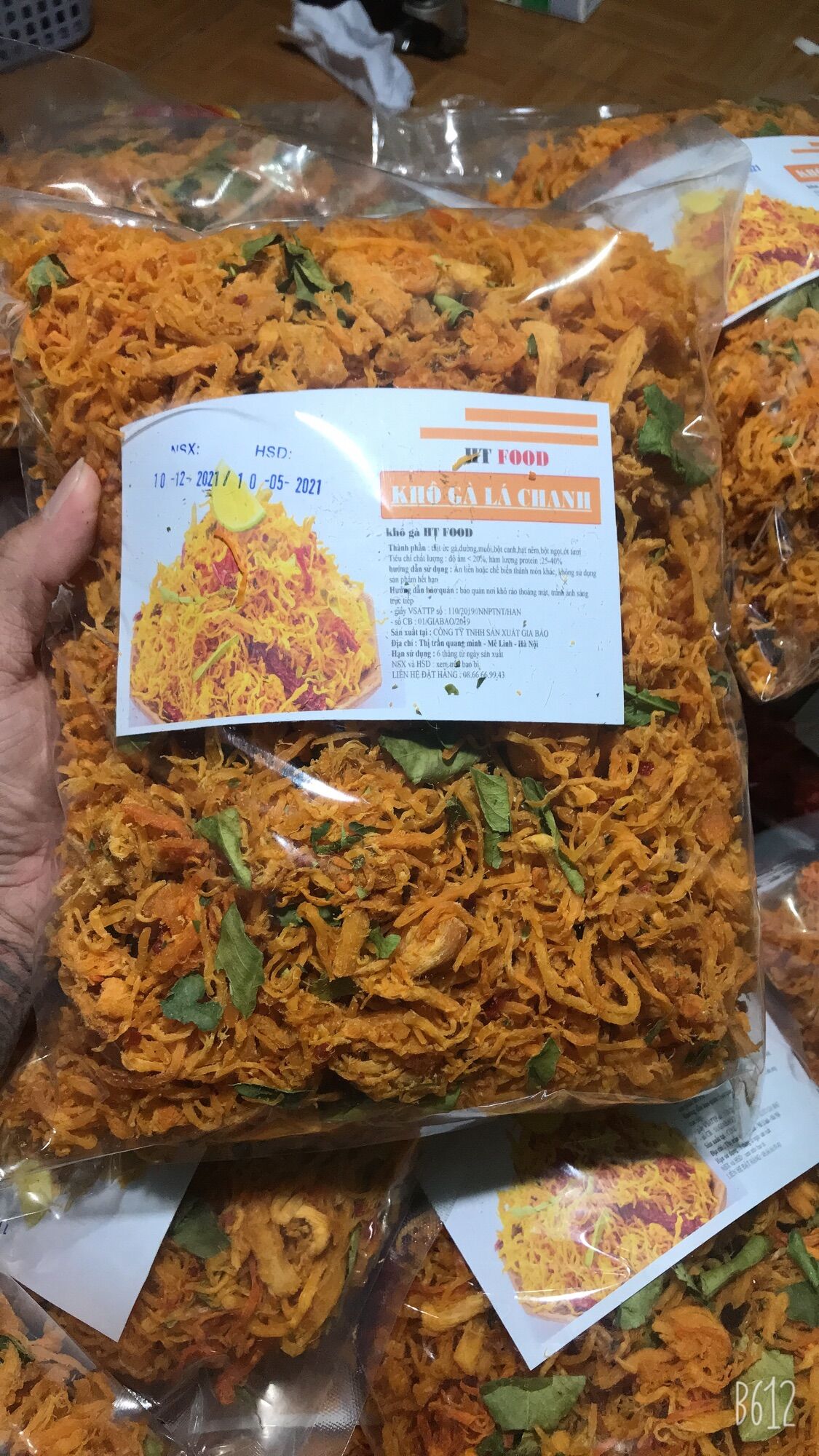 1kg khô gà lá chanh siêu ngon
