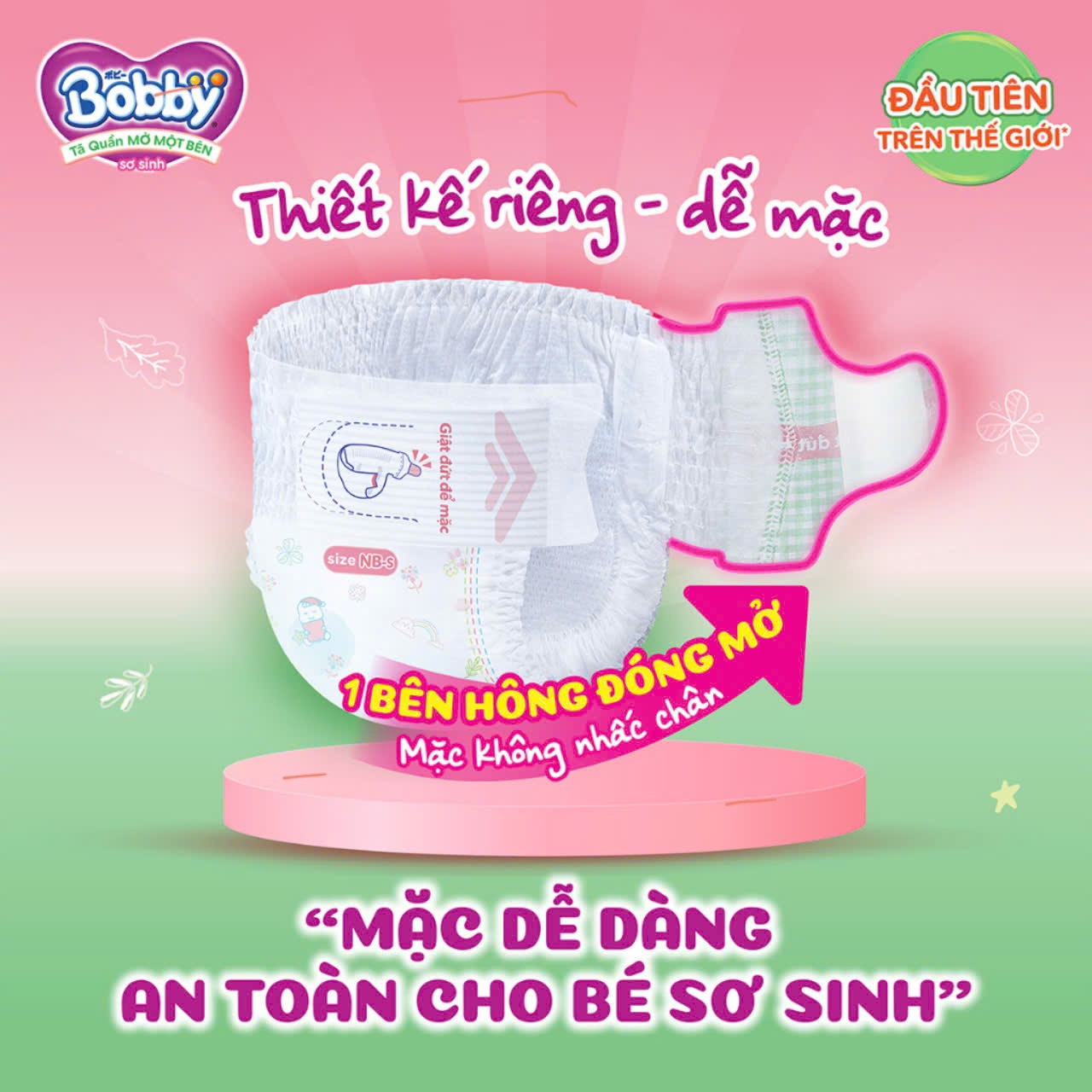 Freeship/Tã quần mở 1 bên đầu tiên trên thế giới size S 80 miếng cho bé 4 - 8 KG