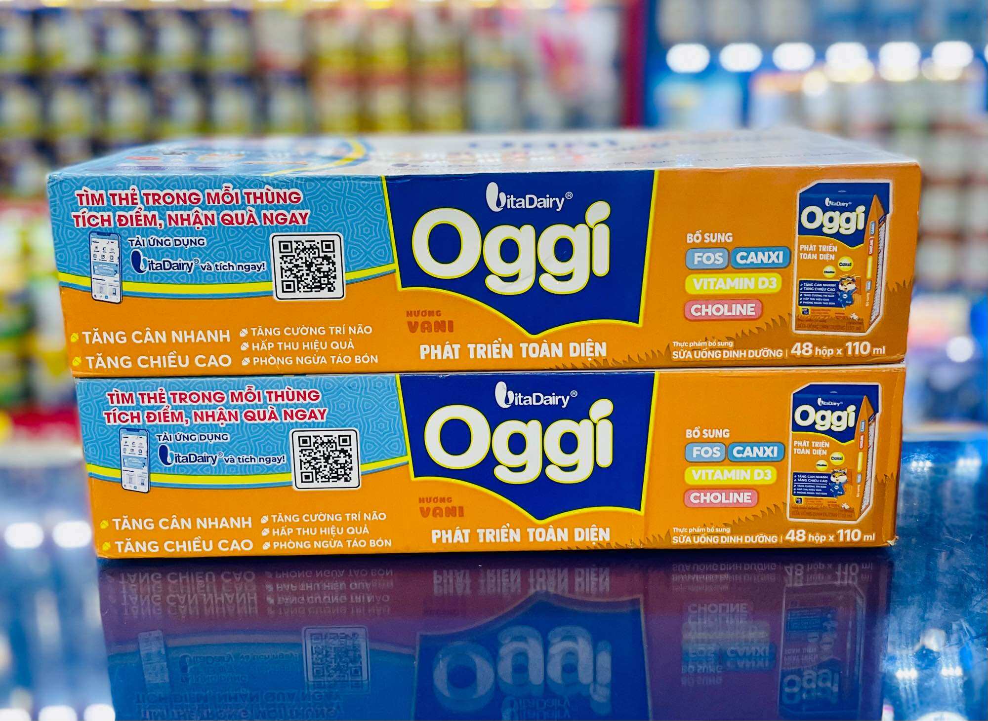 [Thùng 180ml] Sữa Bột Pha sẵn Oggi Vani phát triển toàn diện