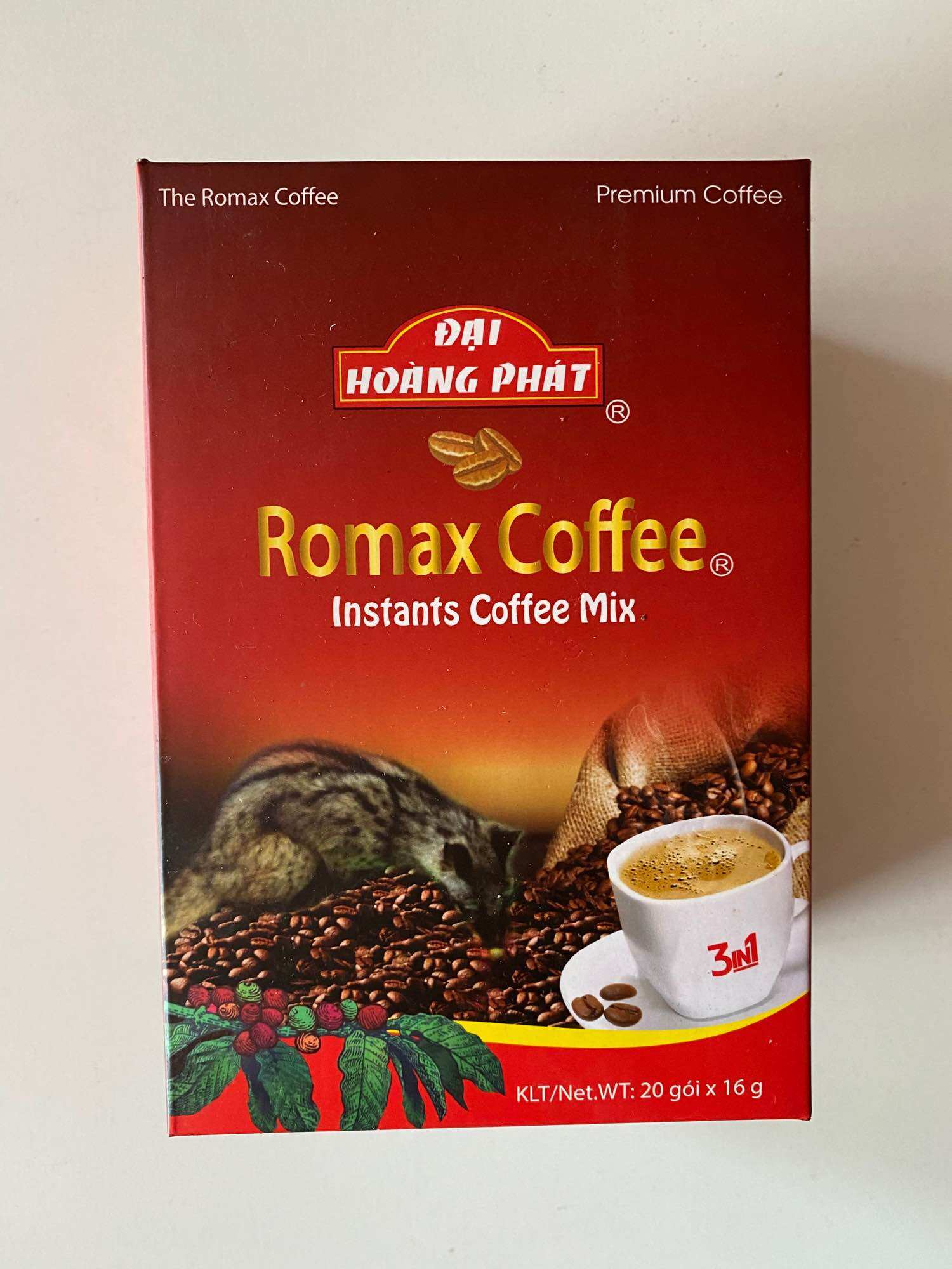 Cà Phê hòa tan ROMAX 3 in 1 (hộp 20 gói) - Romax Coffee