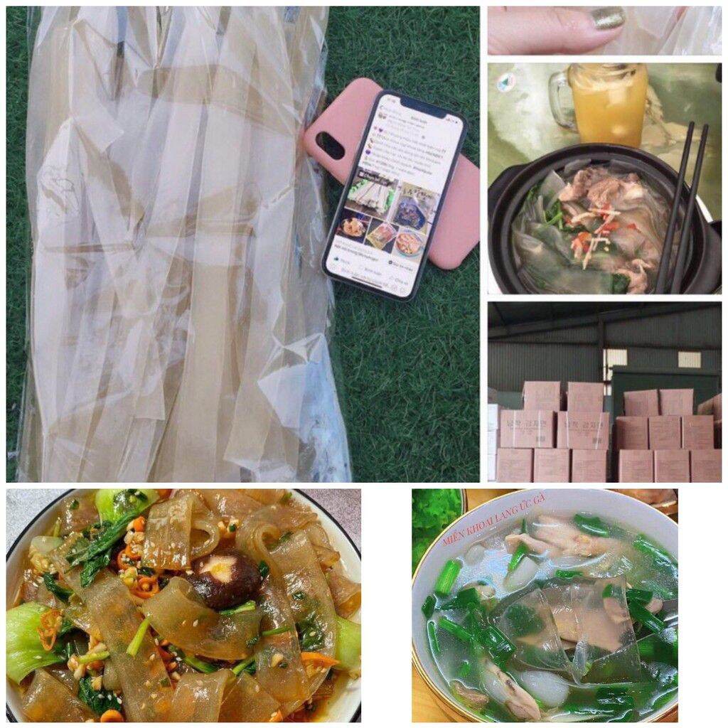 Miến dẹt khoai tây 1kg GoGi Hàn quốc siêu ngon