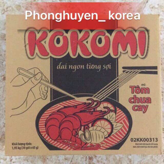 Thùng Mì kokomi 30 gói x 65g