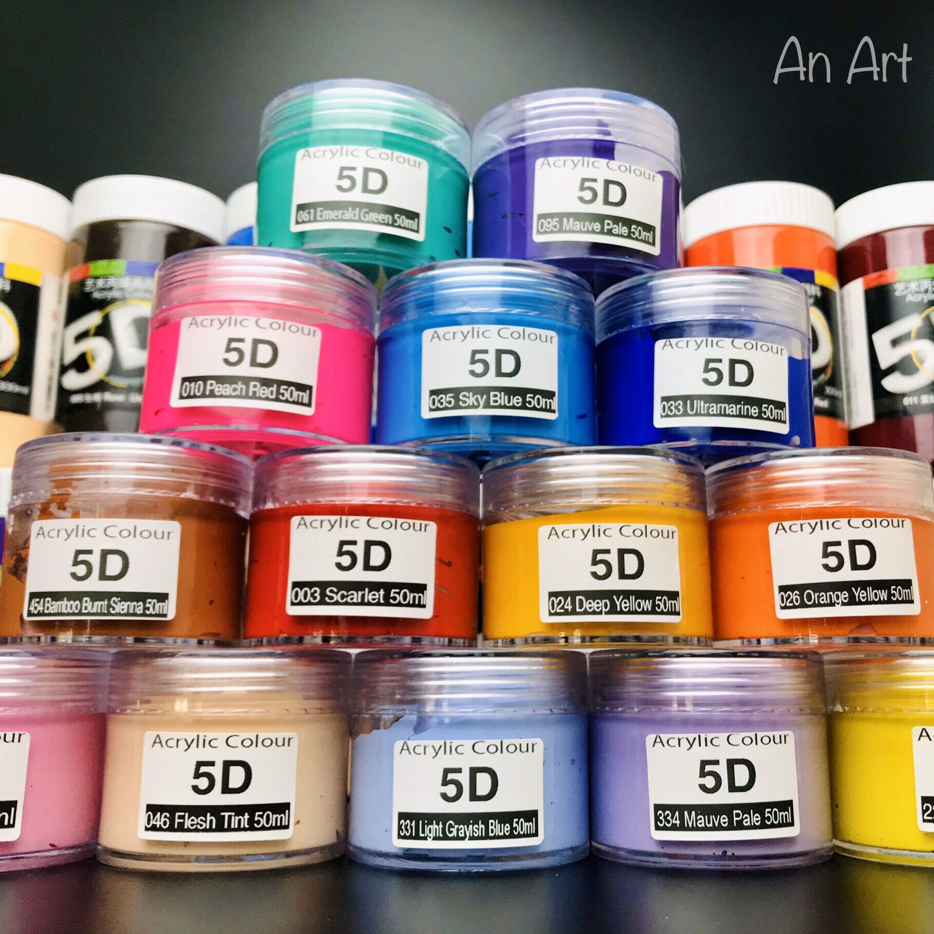 [HCM]Màu Acrylic 3D - 5D Chiết Lọ 50ml - Bảng Màu 2