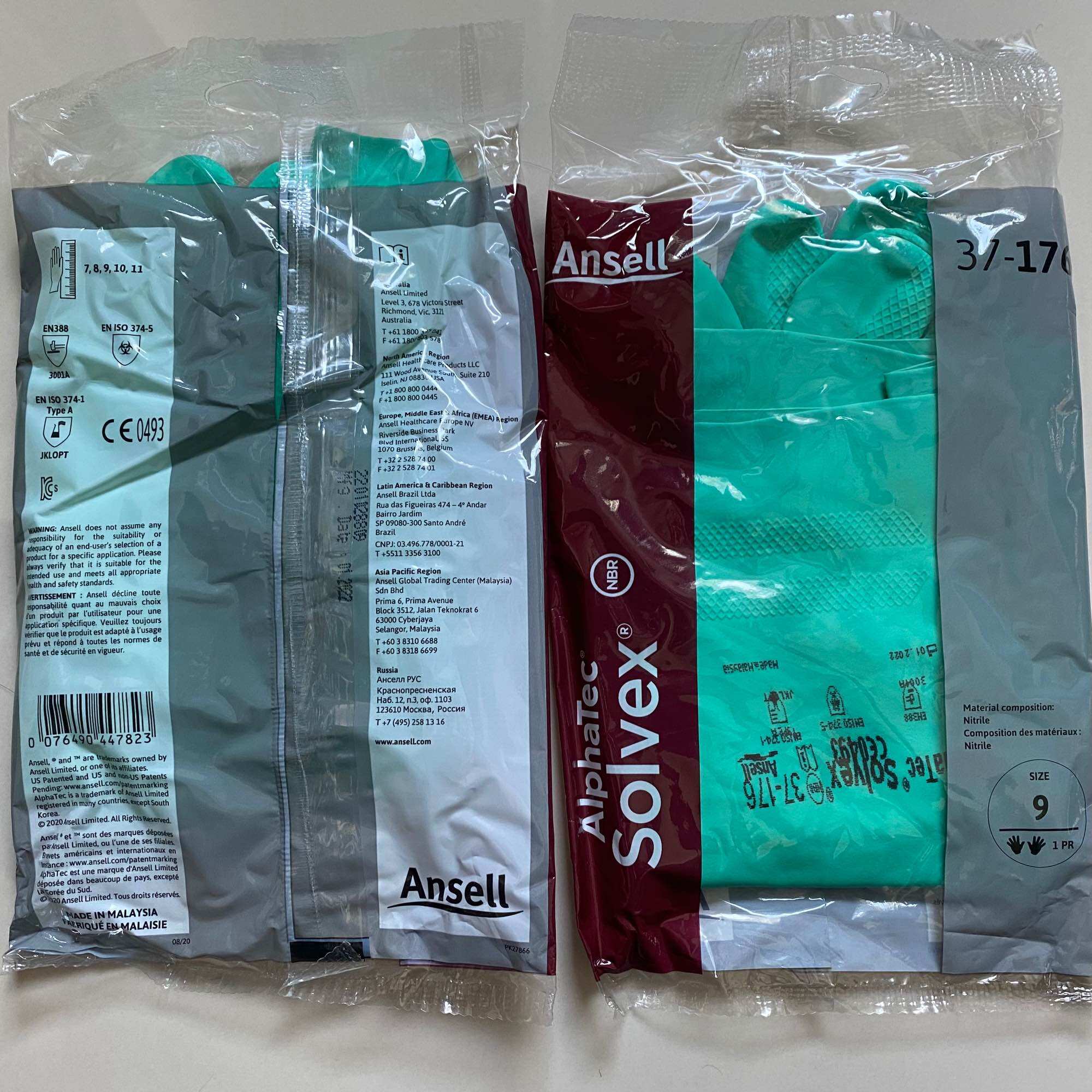 Găng tay chống hóa chất Alsell alphatec solvex 37-176