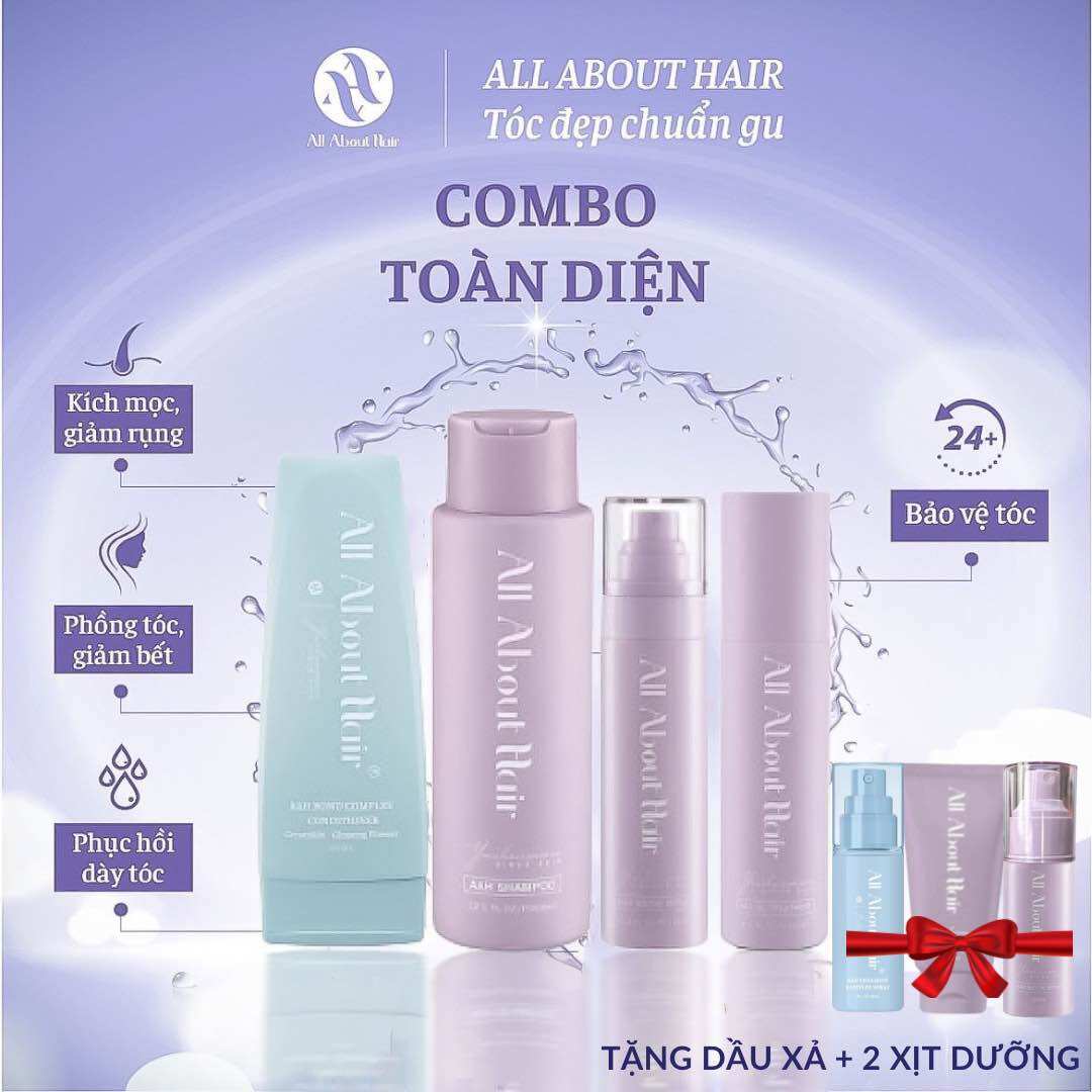 Bộ 4 sản phẩm chăm sóc tóc all about hair